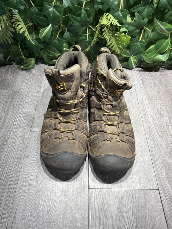 KEEN Mens Voyageur Mid Brown Olive Hiking Boots Size 11 main image 9